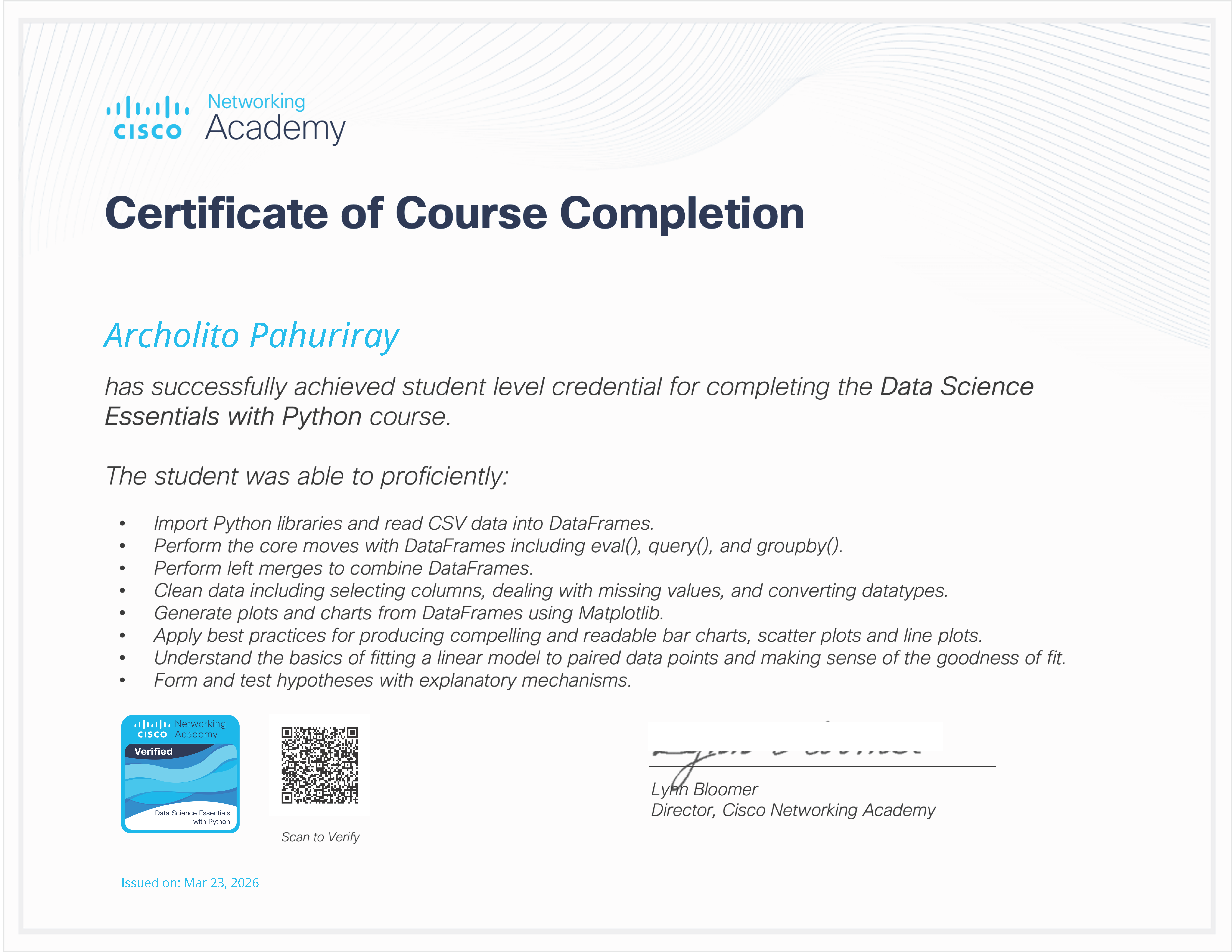 Data Science Essentials with Python